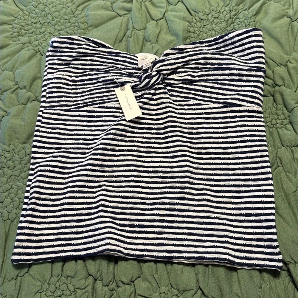 ✨ Anthropologie Striped Twist Tube Top Sz XL - Picture 6 of 6